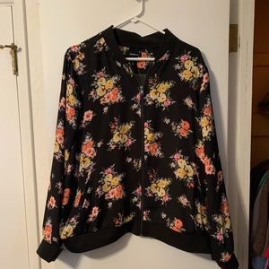 Torrid floral bomber jacket